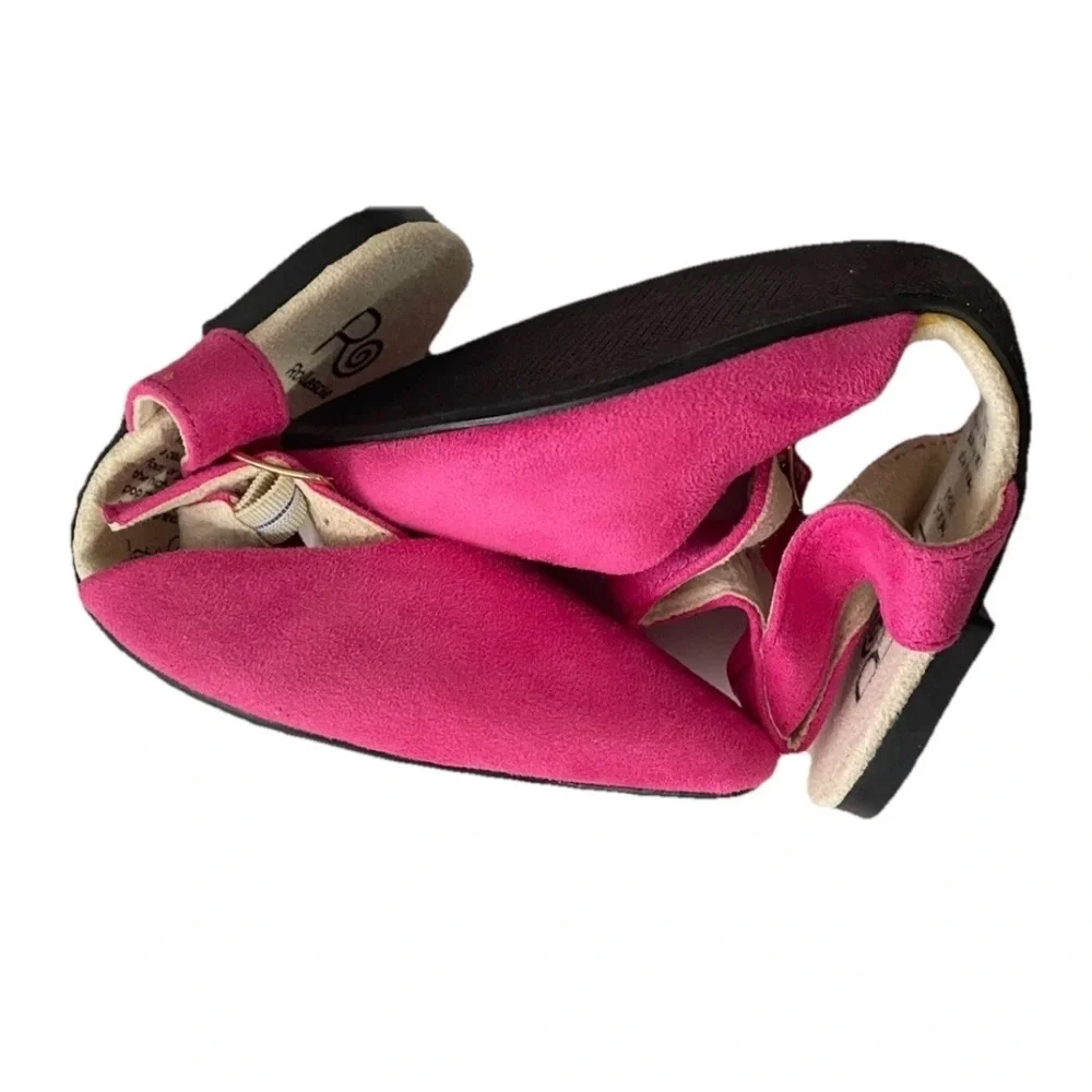 ROLLO'S Vibrant Pink Ankle Flats Shoes - Take along fold up shoes